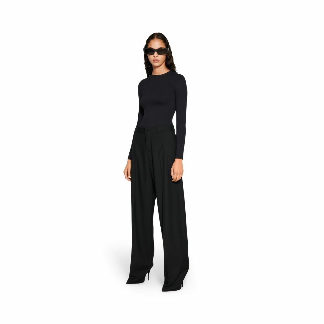 Women Balenciaga Pants | Women'S Knife Tailored Pantashoes In Black