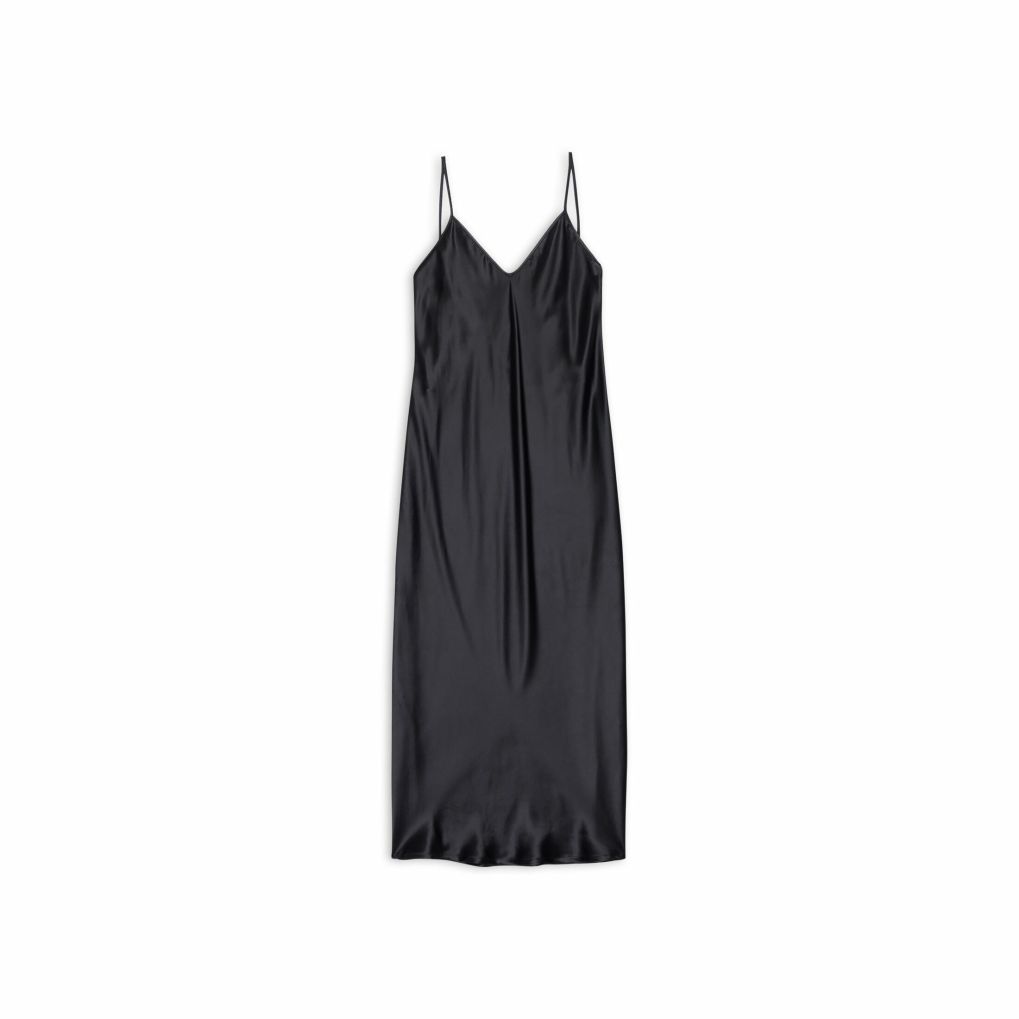 Women Balenciaga Dresses & Skirts | Women'S Pyjama Dress In Black